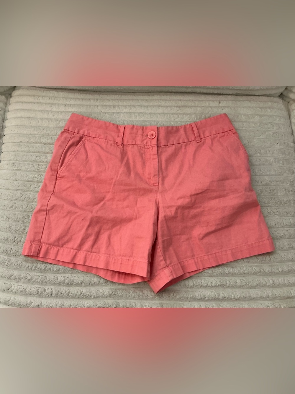 LOFT Coral Pink Cotton Bermuda Shorts